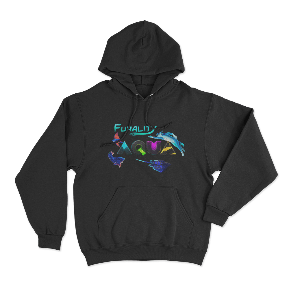 Furality Aqua Unisex Hoodie Black Furality Aqua Unisex Hoodie Black 1