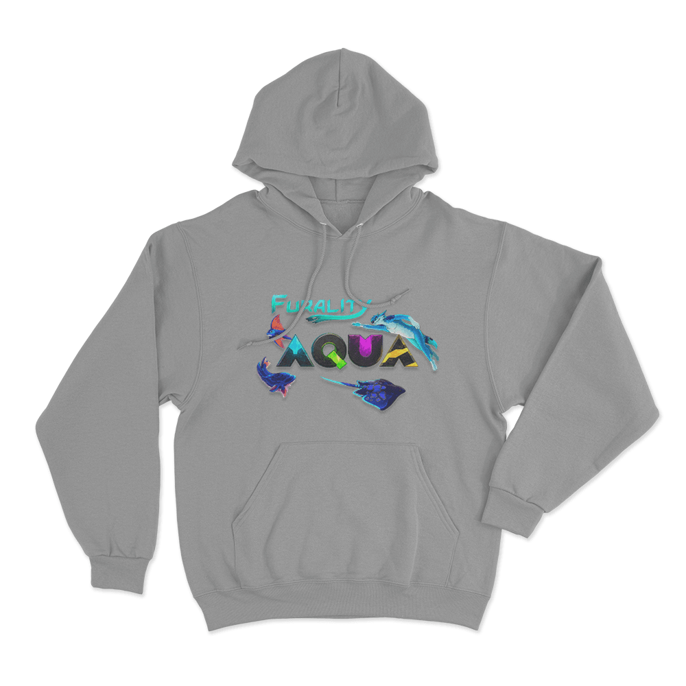 Furality Aqua Unisex Hoodie Grey Furality Aqua Unisex Hoodie Grey 1