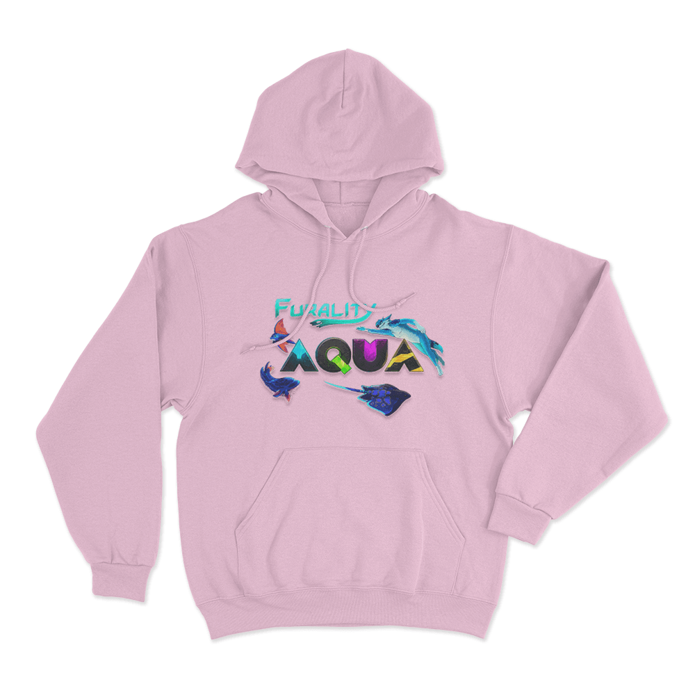 Furality Aqua Unisex Hoodie Pink Furality Aqua Unisex Hoodie Pink 1