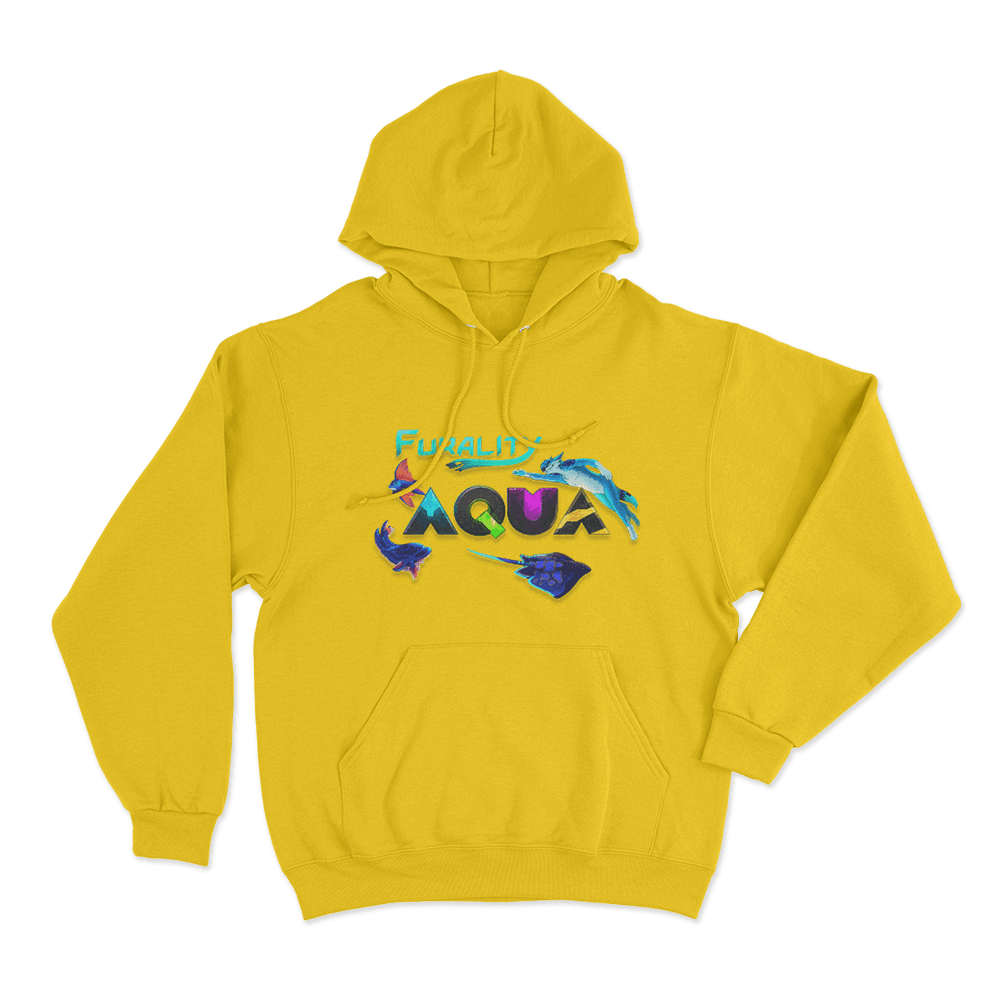 Furality Aqua Unisex Hoodie Yellow Furality Aqua Unisex Hoodie Yellow 1